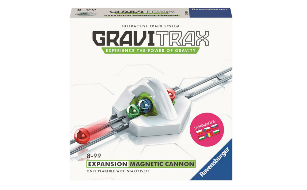 RAVENSBURGER-GraviTrax-Magnetyczna-Armatka zestaw magnetyczna armatka kulki instrukcja karta gwarancyjna