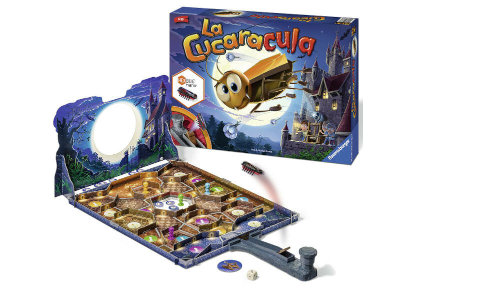 RAVENSBURGER-LaCucaracula nowa odłona karaluch zamek zamęt katapulta świeca światło rzut kostka chłopiec dziewczynka