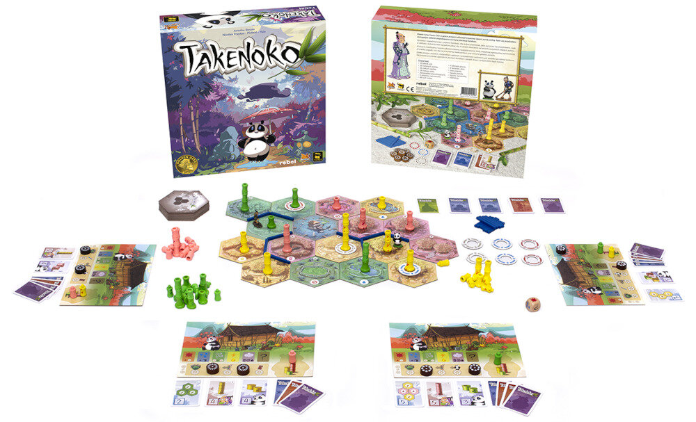 Gra planszowa REBEL Takenoko 30236 karty wartość punkty uprawy