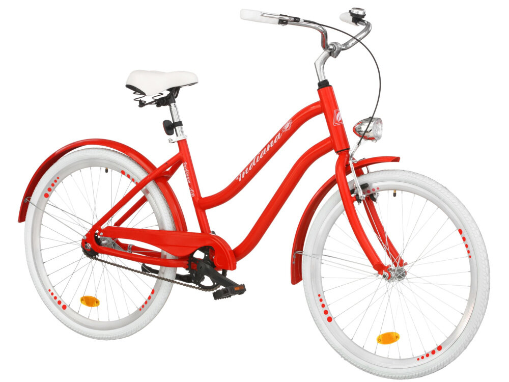 Rower miejski INDIANA X-Cruiser A1B 26 cali damski Czerwony gwarancja na ramę 5 lat
