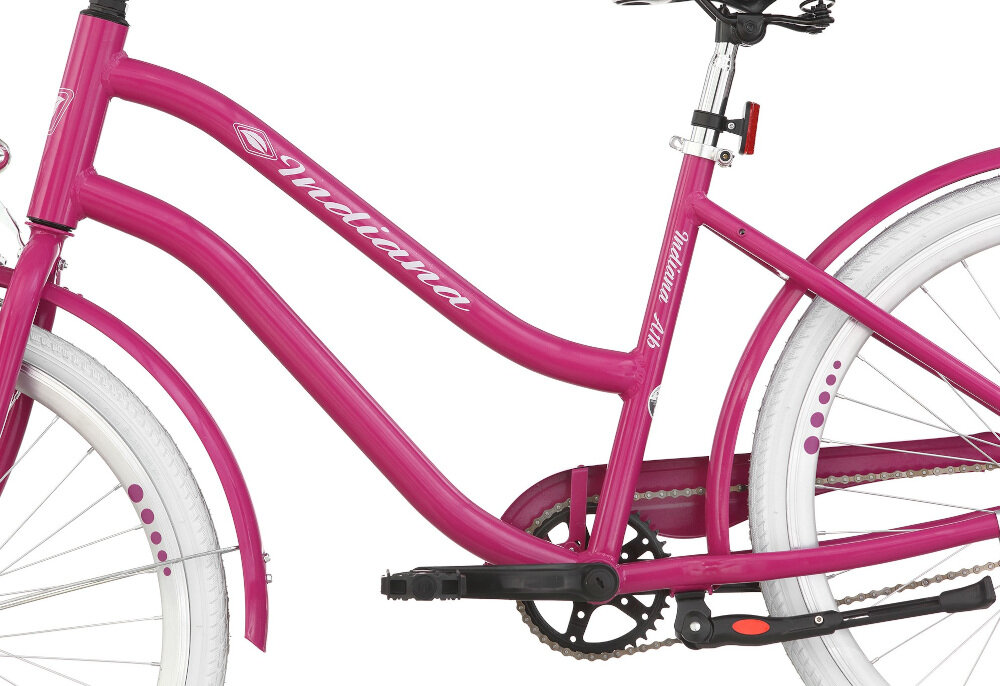 Rower miejski INDIANA X-Cruiser A1B 26 cali damski Fioletowy rama 18 cali aluminiowa lekka trwała odporność na korozję uszkodzenia mechaniczne dla osób o wzroście 150-175 cm