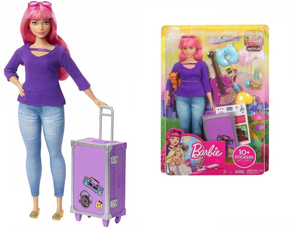 Lalka Barbie MATTEL Daisy w podróży pobudza wyobraźnie inspirowany serialem Barbie Dreamhouse Adventures