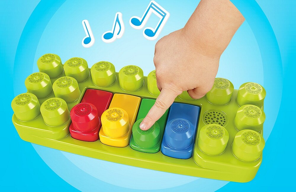 KLOCKI MEGA BLOKS MUZYCZNA FARMA ZESTAW KLOCKÓW DLA DZIECI GCT50 Nauka dźwięków