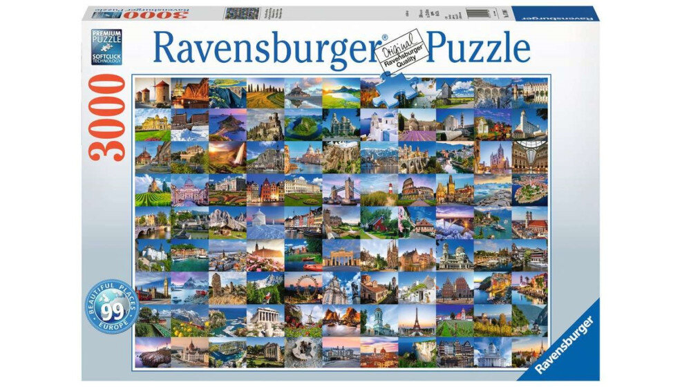 Puzzle RAVENSBURGER 99 pięknych miejsc w Europie - puzzle