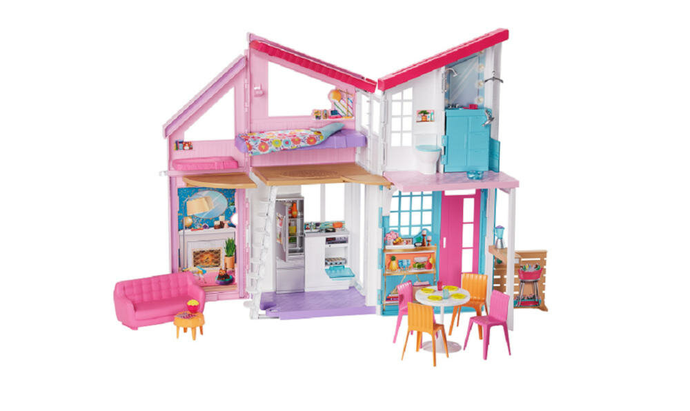 MATTEL-BARBIE-MALIBU-FXG57 domek malibu przestrzeń zabawa poziomy pomieszczenia elementy akcesoria