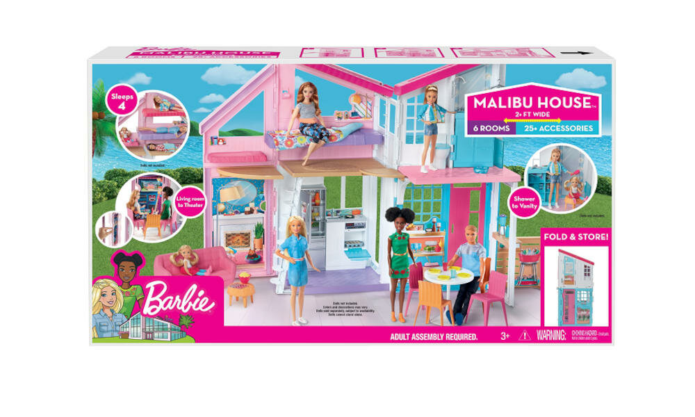 MATTEL-BARBIE-MALIBU-FXG57 domek akcesoria instrukcja karta gwarancyjna