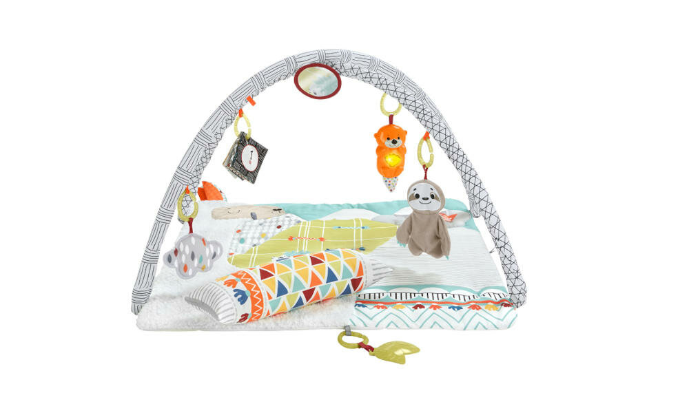 FISHER-PRICE-MATA-DELUXE-GKD45 mata edukacyjna zabawa aktywizacja integracja sensoryczna wspólne wesołe chwile wałeczek brzuszek wsparcie