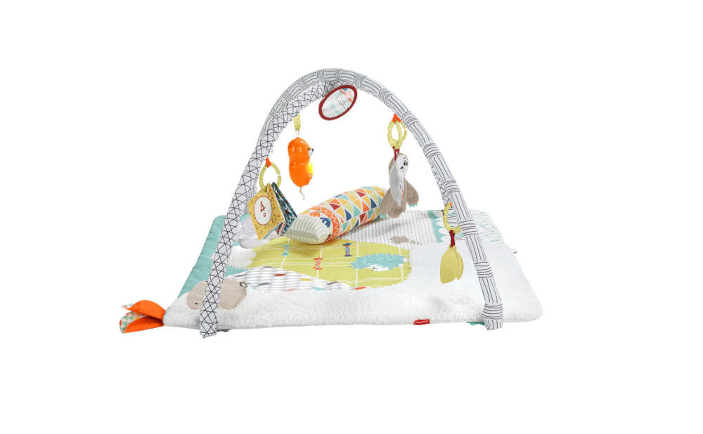 FISHER-PRICE-MATA-DELUXE-GKD45 mata zmysł światło materiały elementy stymulujące sprawność ruchowa zwierzątka zręczność zabawki gryzaczek