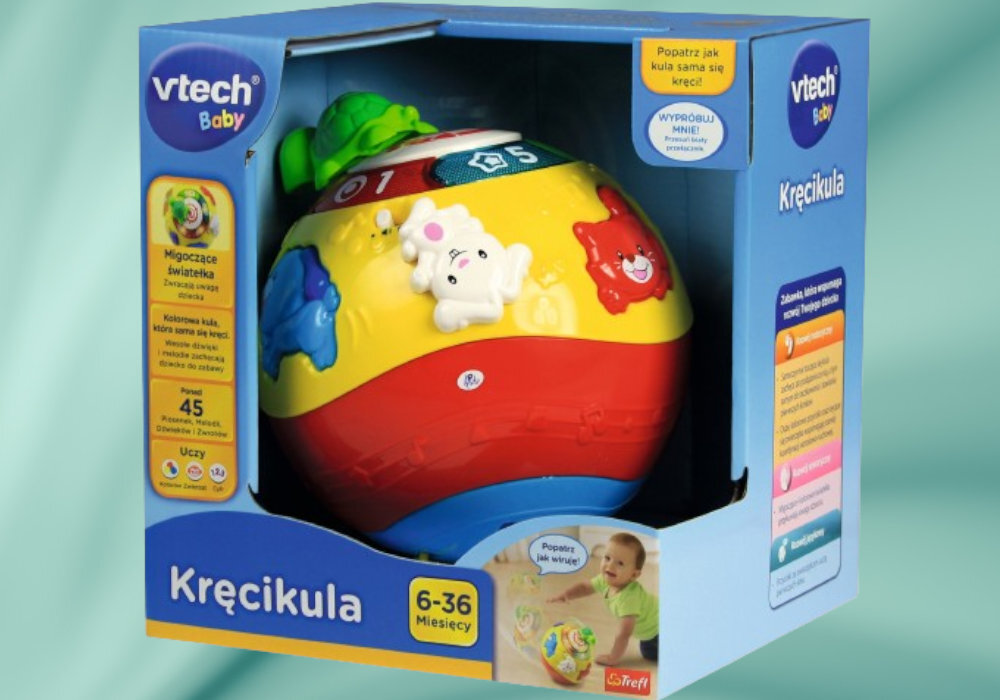 Zabawka interaktywna VTECH Kręcikula zaufanie zabawa śmiech rozwój