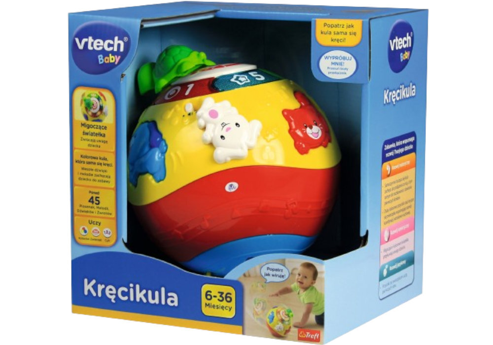 Zabawka interaktywna VTECH Kręcikula zaufanie zabawa śmiech rozwój