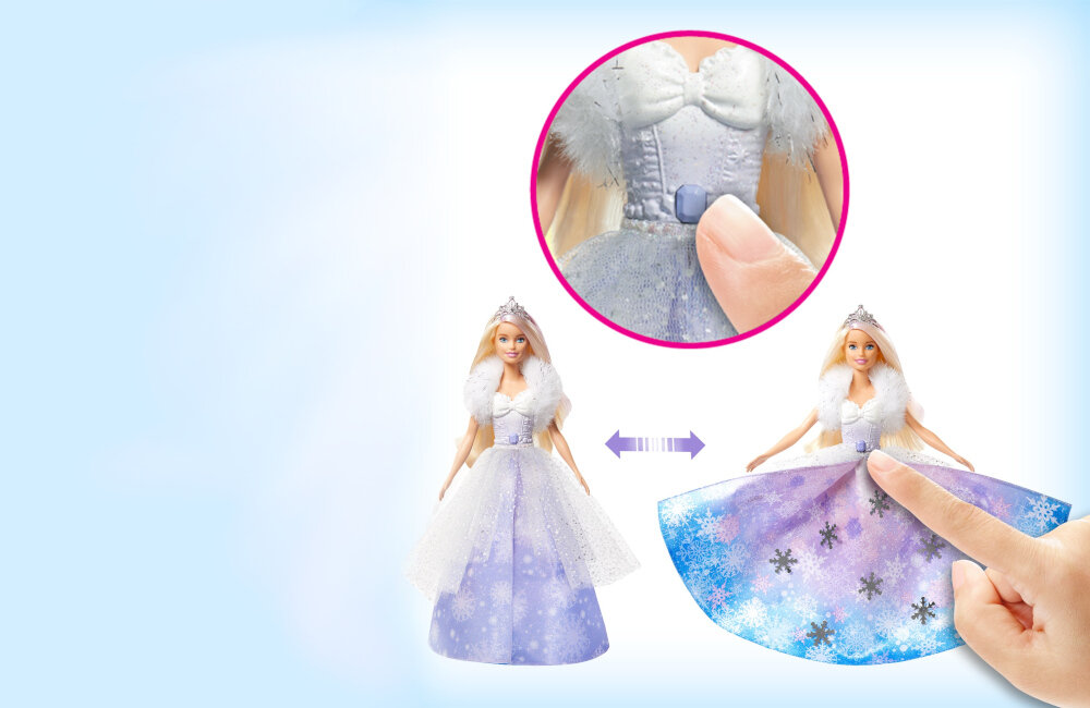 Lalka Barbie Księżniczka Lodowa magia GKH26
