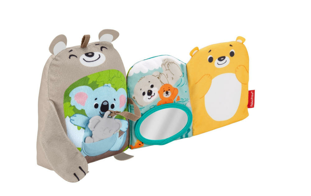 FISHER-PRICE-MIEKKIE-ZWIERZATKA miękkie zwierzątka książeczka aktywizująca przygoda sensoryczna 