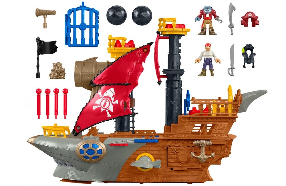 Zabawka MATTEL Statek Piracki Rekin Morze pełne przygód czeka na nas odpowiednia od 3 roku życia