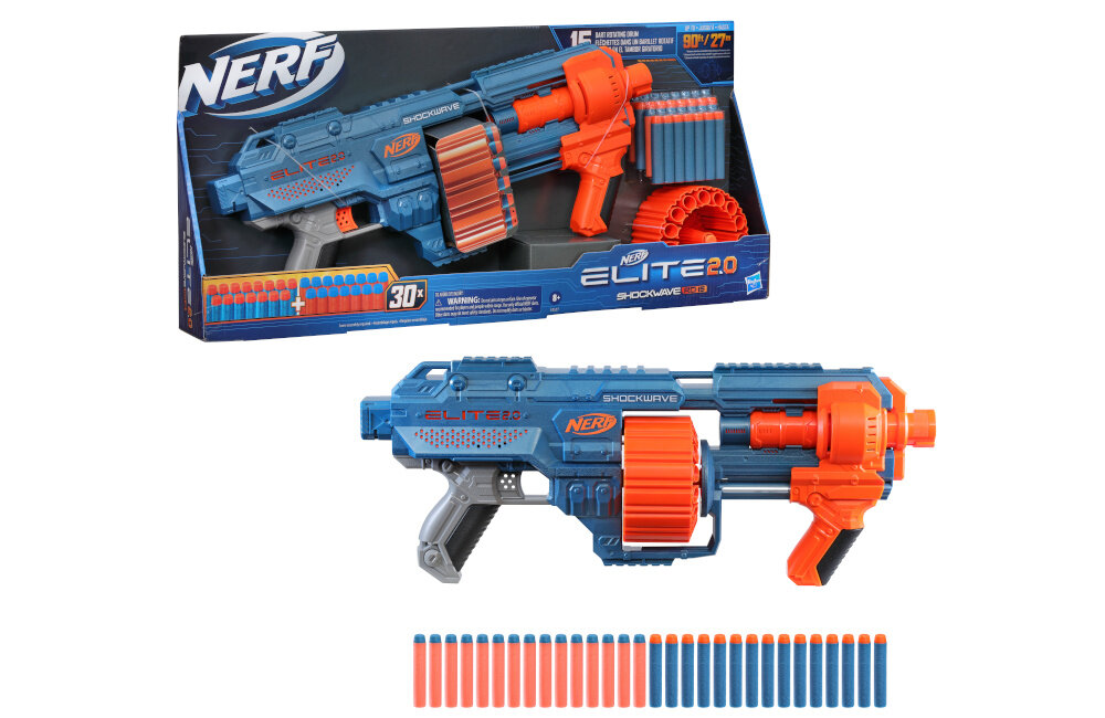 Wyrzutnia HASBRO Nerf Elite 2.0 Shockwave E9527 wiek strzałki magazynek