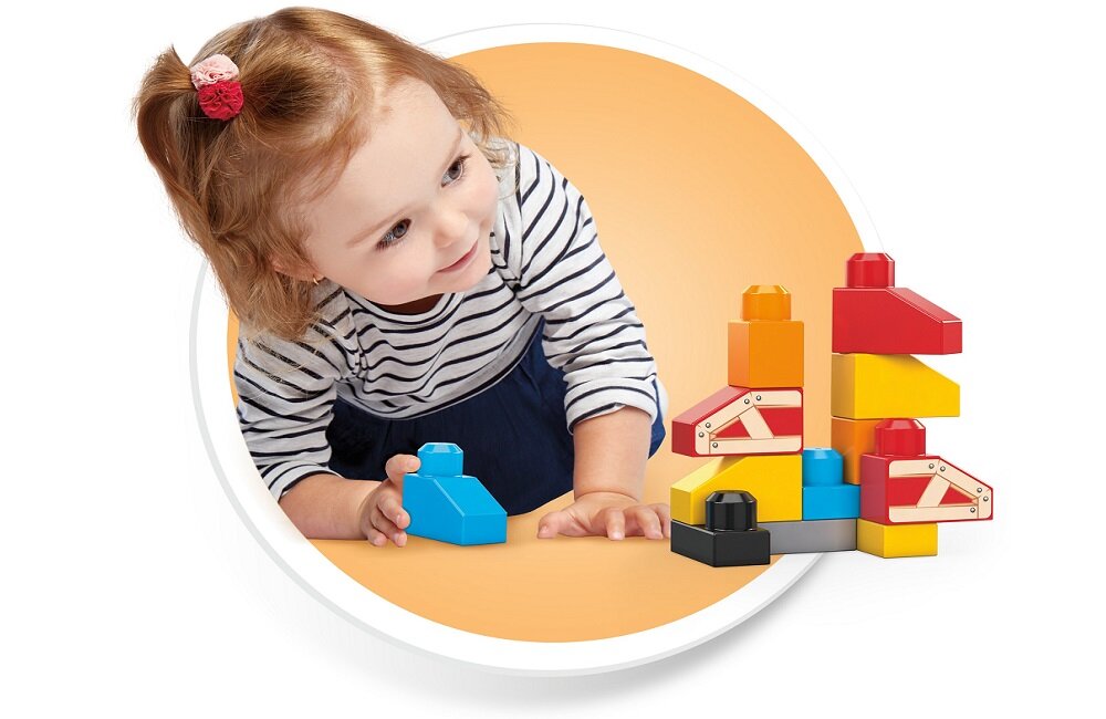 KLOCKI MEGA BLOKS ZESTAW MAŁY MAJSTERKOWICZ GNT91 Solidne trwałe elementy