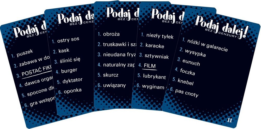 Gra karciana REBEL Podaj Dalej Bez cenzury 113743 Hit imprezowych spotkań