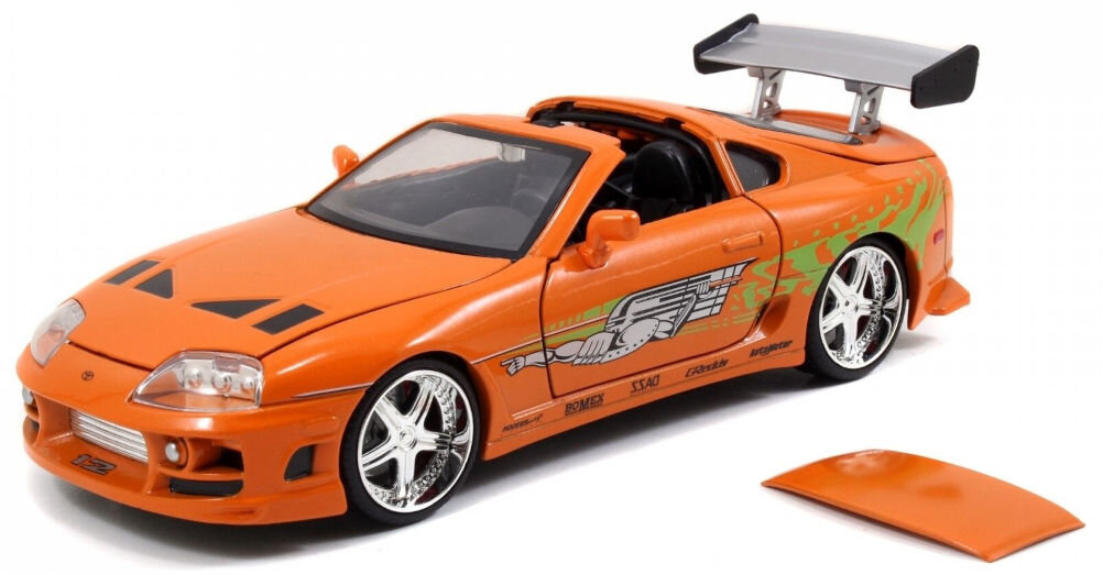 Samochód JADA TOYS Szybcy i wściekli 1995 Toyota Supra 253203005 pomysł na prezent dla osób, które kochają szybkie samochody i pełne akcji filmy Jada Toys wysokiej jakości i dużej dbałości o szczegóły