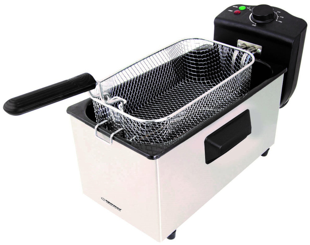 Frytkownica ESPERANZA Falafel EKG010 Pełna kontrola nad temperaturą Regulacja temperatury dopasowanie stopień wysmażenia preferencje kontrola Antypoślizgowe nóżki bezpieczne użytkowanie