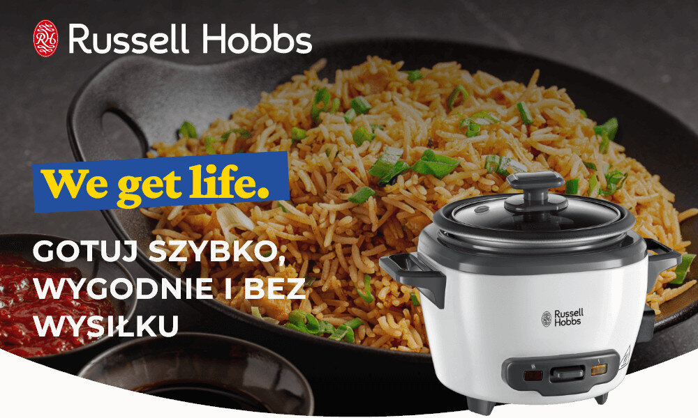 Ryżowar RUSSELL HOBBS Small 27020-56 wygląd design prezentacja wizualizacja zdrowe gotowanie