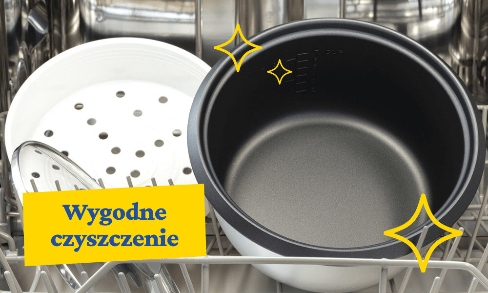 Ryżowar RUSSELL HOBBS Small 27020-56 Wygodne czyszczenie posiłek umyć w zmywarce misa powłoka nieprzywierająca tacka do gotowania szklana pokrywa