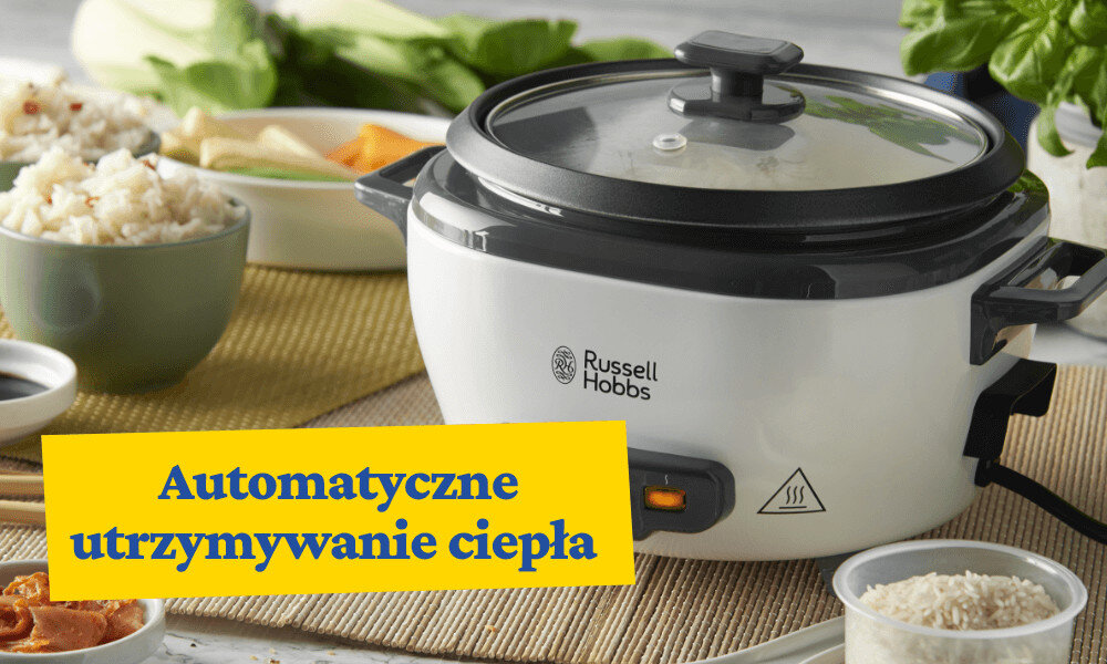 Ryżowar RUSSELL HOBBS Medium 27030-56 Automatyczne utrzymywanie ciepła wygodne rozwiązanie posiłki ryż