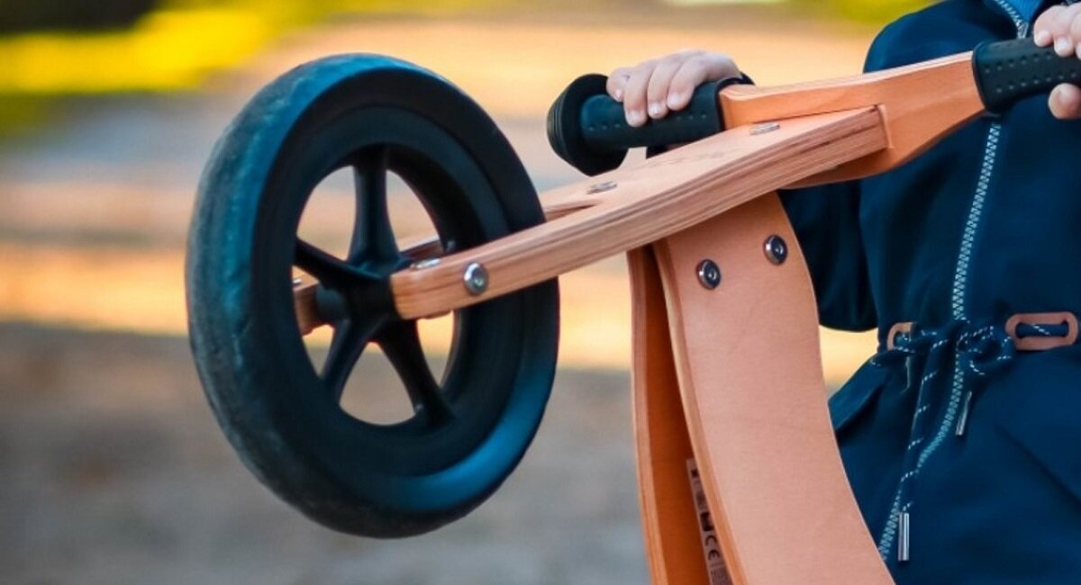 Jeździk MILLY MALLY Look Dark Natural 2w1 Piankowe koła