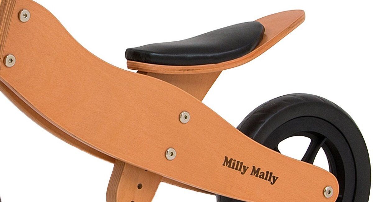 Jeździk MILLY MALLY Look Dark Natural 2w1 Siodełko