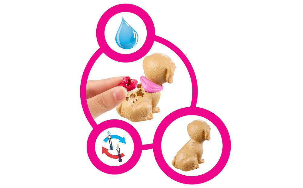 MATTEL-BARBIE-SKLEP-ZWIERZETA umywalka zimna woda piesek błoto gąbka zwierzątko