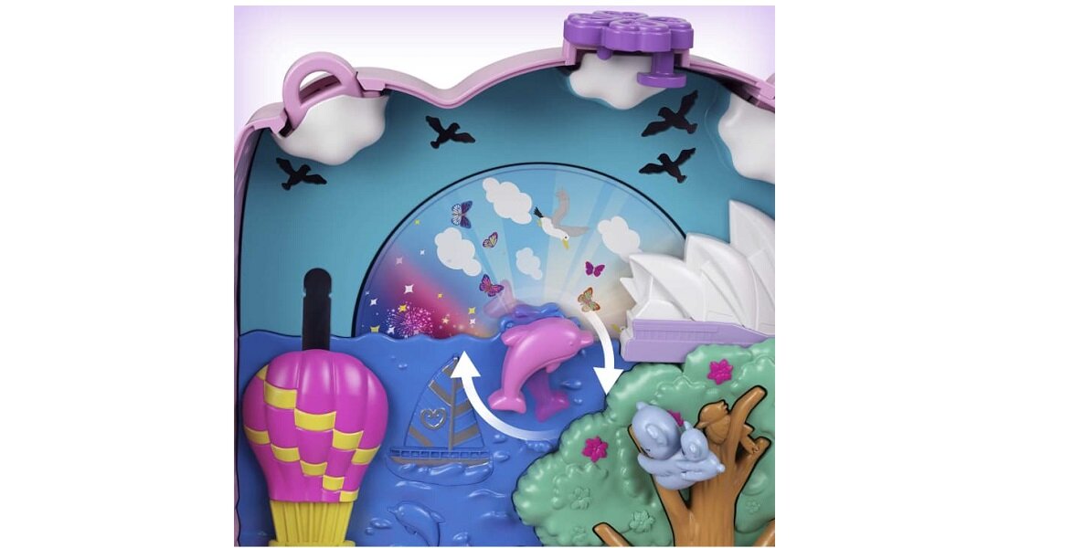 Lalka MATTEL Polly Pocket Kompaktowa Torebka Koala GXC95 zabawa kreatywność przygody niespodzianki zwierzęta natura koala kangur wombat kuoka mikrolalki grill Sydney