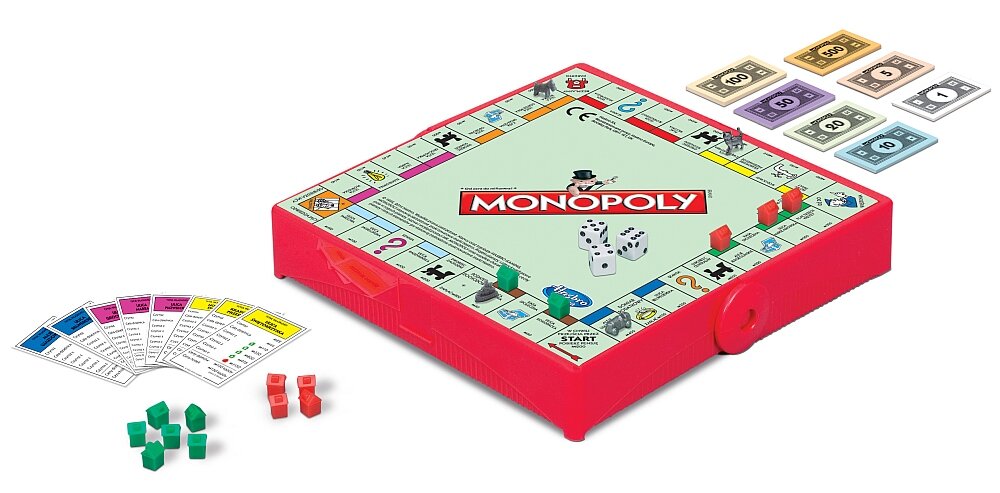 Gra planszowa HASBRO Monopoly - Wersja kieszonkowa rozgrywka zabawa rodzina na wieczór dla dzieci