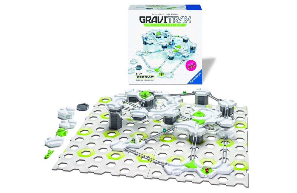 Gra logiczna RAVENSBURGER GraviTrax Zestaw startowy zabawa elementy zasady edukacyjna budowanie konstrukcja