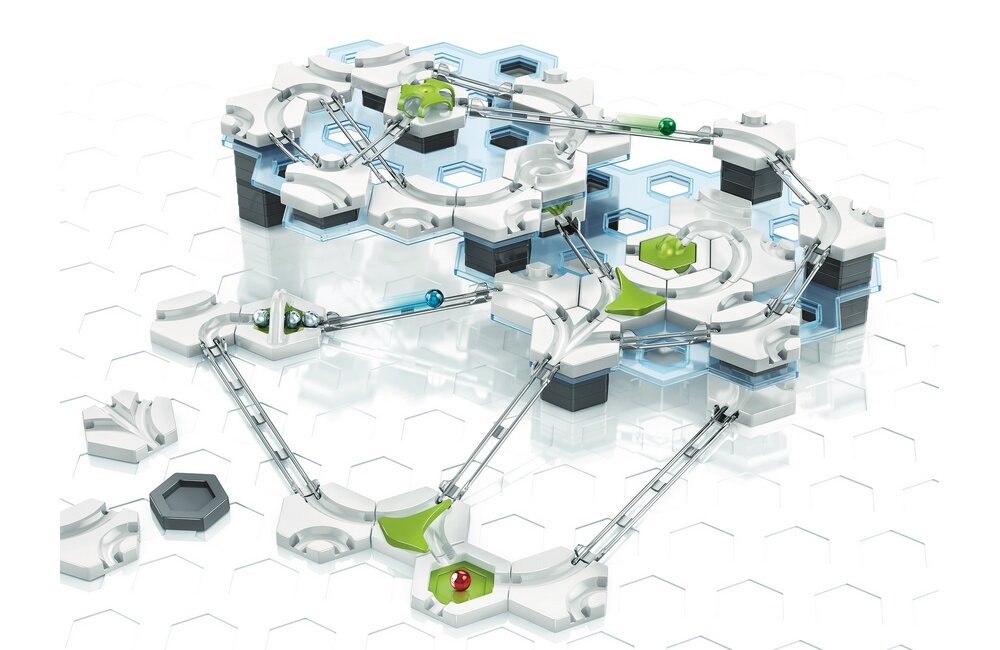 Gra logiczna RAVENSBURGER GraviTrax Zestaw startowy zabawa elementy zasady edukacyjna budowanie konstrukcja 