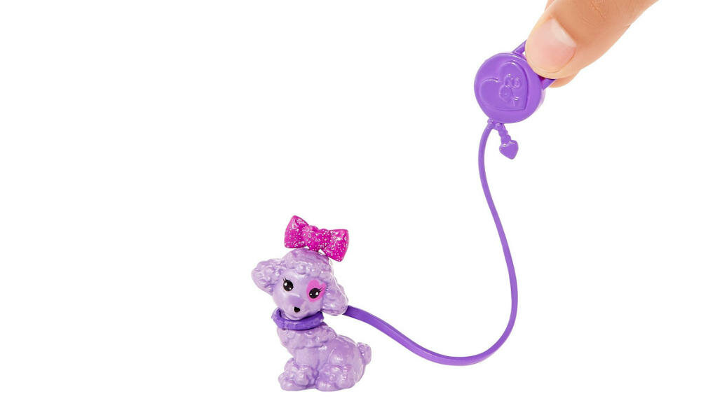 MATTEL-BARBIE-REVEAL-MINIFUGURKA-GTT10 niespodzianki akcesoria zabawa smycz kokarda historia