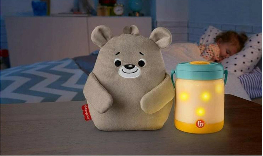 Maskotka FISHER PRICE Miś Uspokajacz ze świetlikami ułatwianie zasypiania