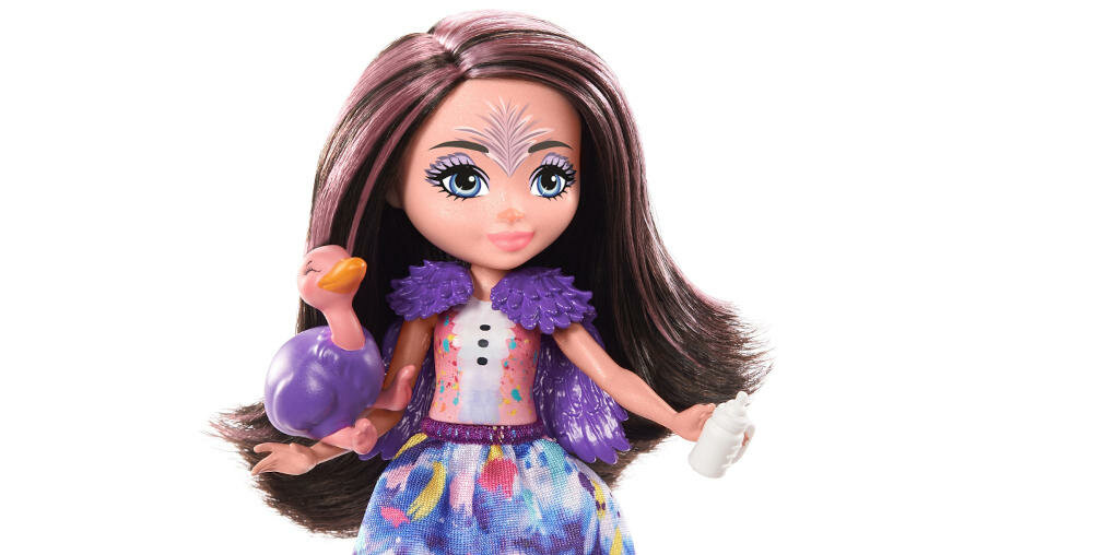 MATTEL-ENCHANTIMALS-RODZINA-OFELIA piękna dziewczyna bohaterka enchantimals miłość strusie przyjaźń