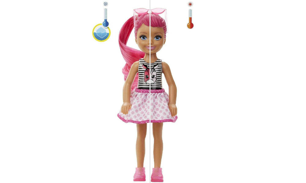 LALKA BARBIE COLOR REVEAL MONOCHROM CHELSEA LALKA + AKCESORIA ASORTYMENT GTT24