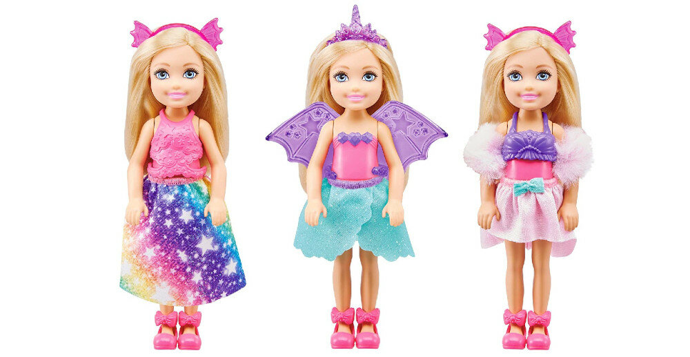 Lalka Barbie Chelsea Dreamtopia GTF40 zestaw ubrania akcesoria