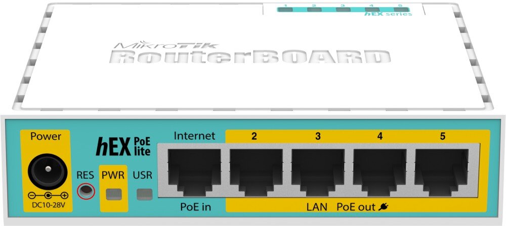 Router MIKROTIK RB750UP-R2 przeznaczeni porty zasilanie PoE