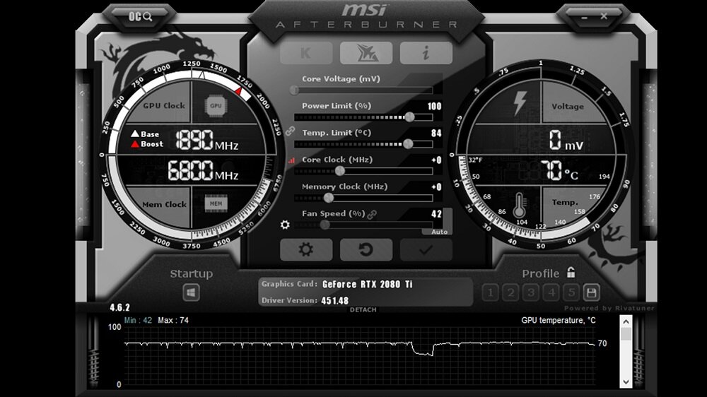 Karta graficzna MSI Radeon RX 6700 XT 12GB - MSI Afterburner