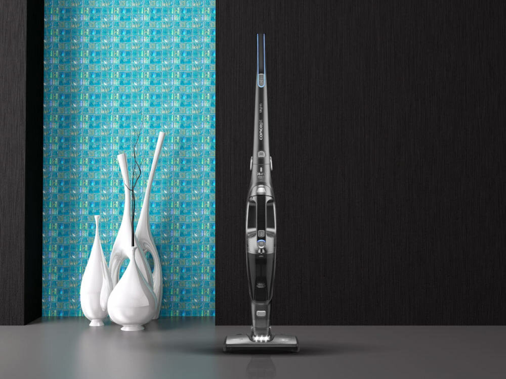 Odkurzacz CONCEPT Mighty VP4160 akumlator Li-Ion pojemnosc 2500 mAh 2 predkosci odkurzania efekt pamieci czas pracy okolo 55 minut
