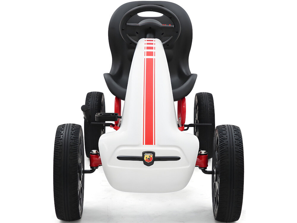 Gokart na pedały MILLY MALLY Abarth Biały mechanizm wolnego koła