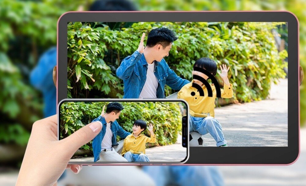 Ramka cyfrowa KODAK RWF-108 Brązowo Niebieski aplikacja przesyłanie łączność