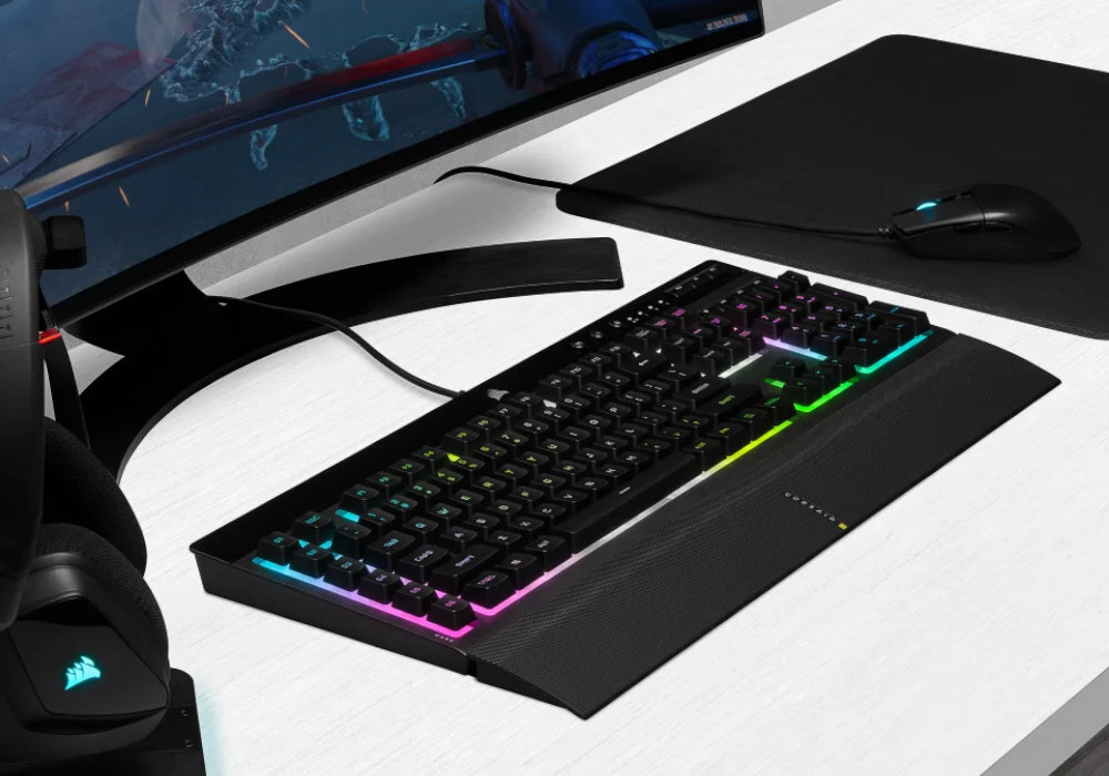 Klawiatura CORSAIR K55 RGB Pro XT gaming oświetlenie zwinność szybkość