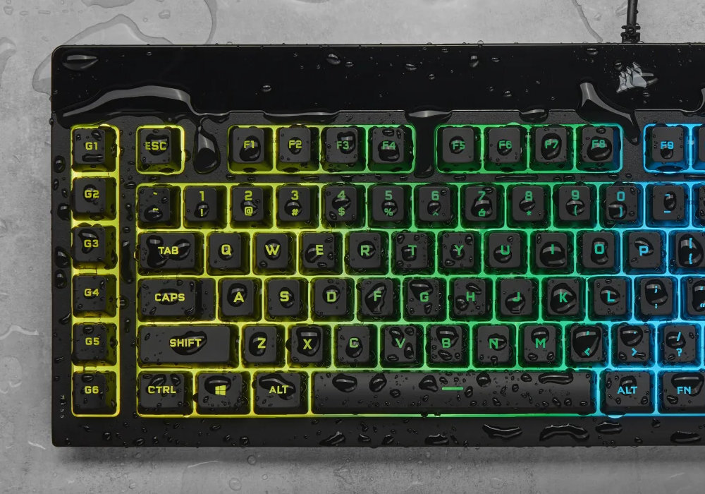 Klawiatura CORSAIR K55 RGB Pro XT gaming oświetlenie zwinność szybkość