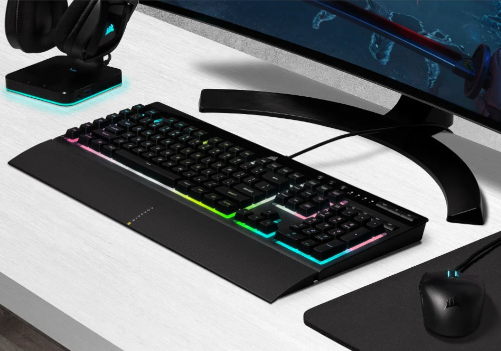Klawiatura CORSAIR K55 RGB Pro XT gaming oświetlenie zwinność szybkość