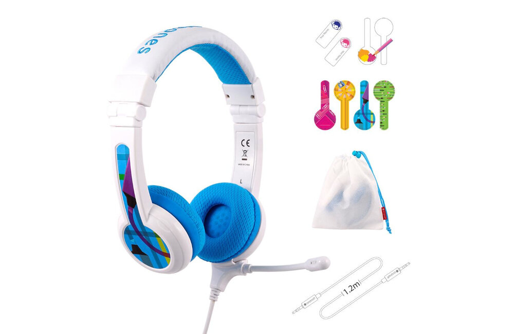 SŁUCHAWKI BUDDYPHONE SCHOOL+ DLA DZIECI 3+ 85 DB Z MIKROFONEM NIEBIESKIE