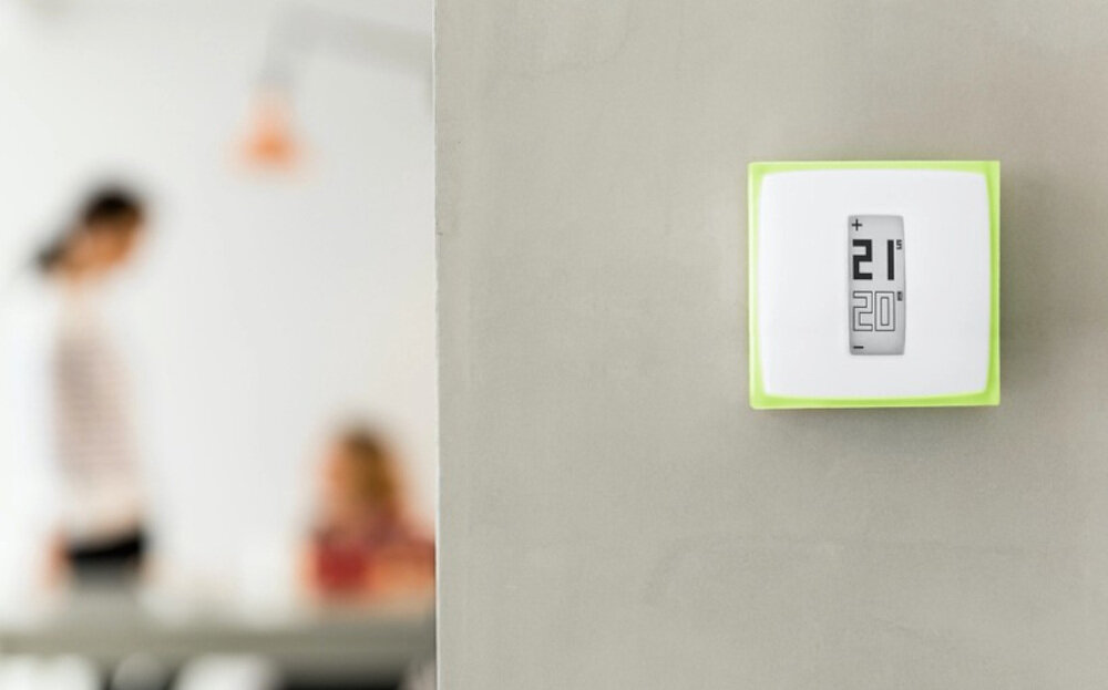 Termostat + głowice termostatyczne NETATMO NBU-NTH-NAV-EU Wi-Fi głowice termostatyczne adaptery przekaźnik zasilacz sieciowy kolorowe nakładki półprzezroczysta kostka z pleksiglasu