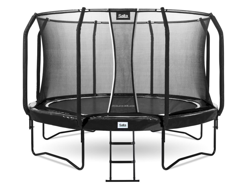 Trampolina SALTA First Class 427 cm aktywny wypoczynek na swiezym powietrzu solidna konstrukcja wysokiej jakosci materialy bezpieczne rozwiazania