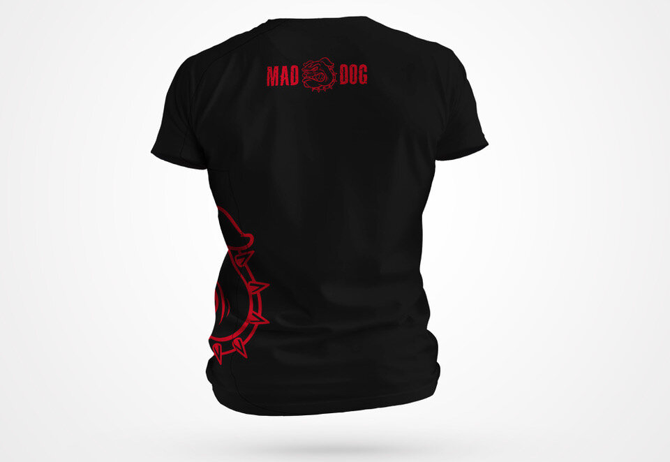 KOSZULKA MAD DOG WZÓR 2 ROZMIAR M wyglad front nadruk kolor brak szwow
