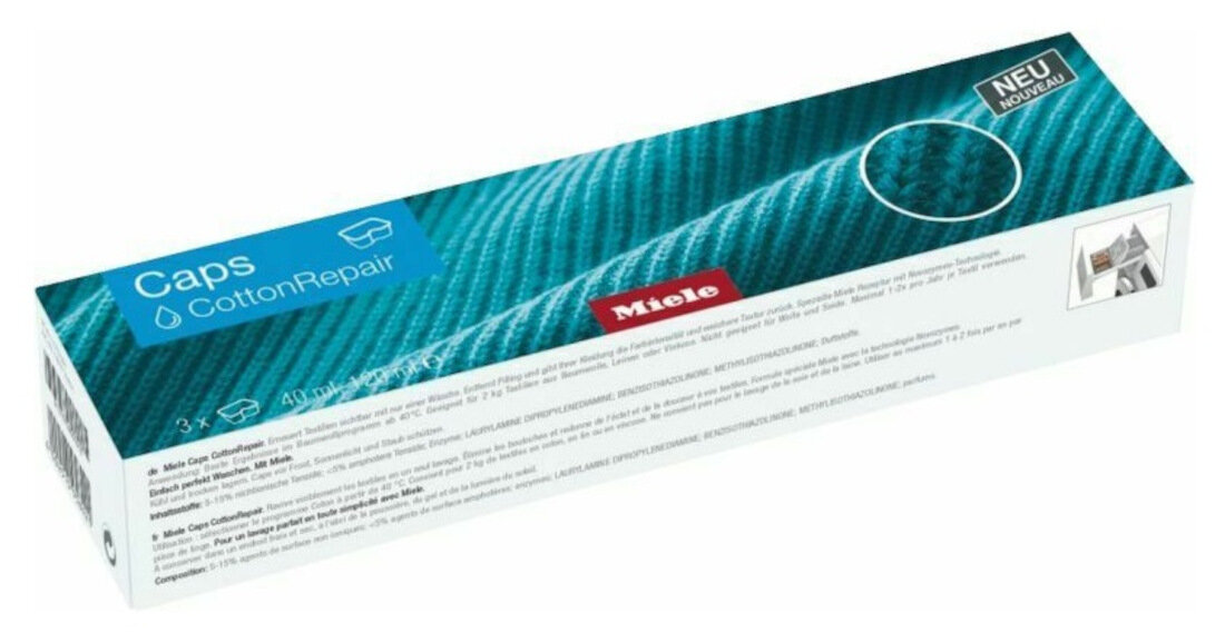 Kapsulki do prania MIELE Caps CottonRepair WA CCR 0301 L 3 szt. doskonale chorni zestaw kompley 3 sztuki pojemnosc 